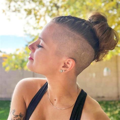 undercut hairstyle girl|styling an undercut female.